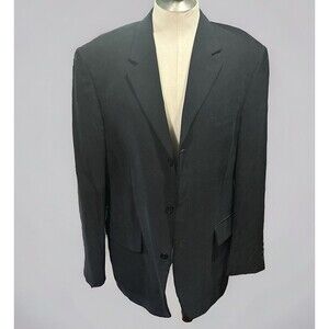 Alfani Men’s Silk Blazer Jacket Sport Coat‎ Black 3 Button 42R EUC